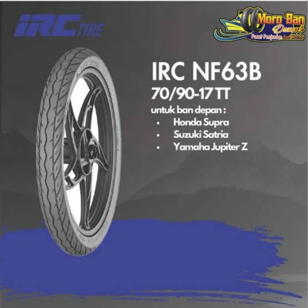 BAN IRC NF-63 250/17 NON TUBLES MOTOR BEBEK VEGA JUPITER SUPRA