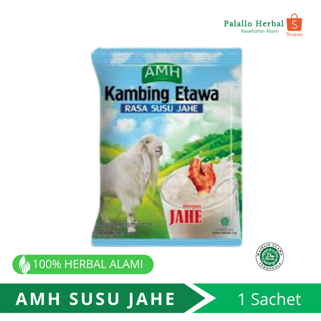 

Susu Kambing Etawa AMH Jahe Merah Sachet 25g - Susu Etawa Lezat, Menyehatkan dan Menghangatkan