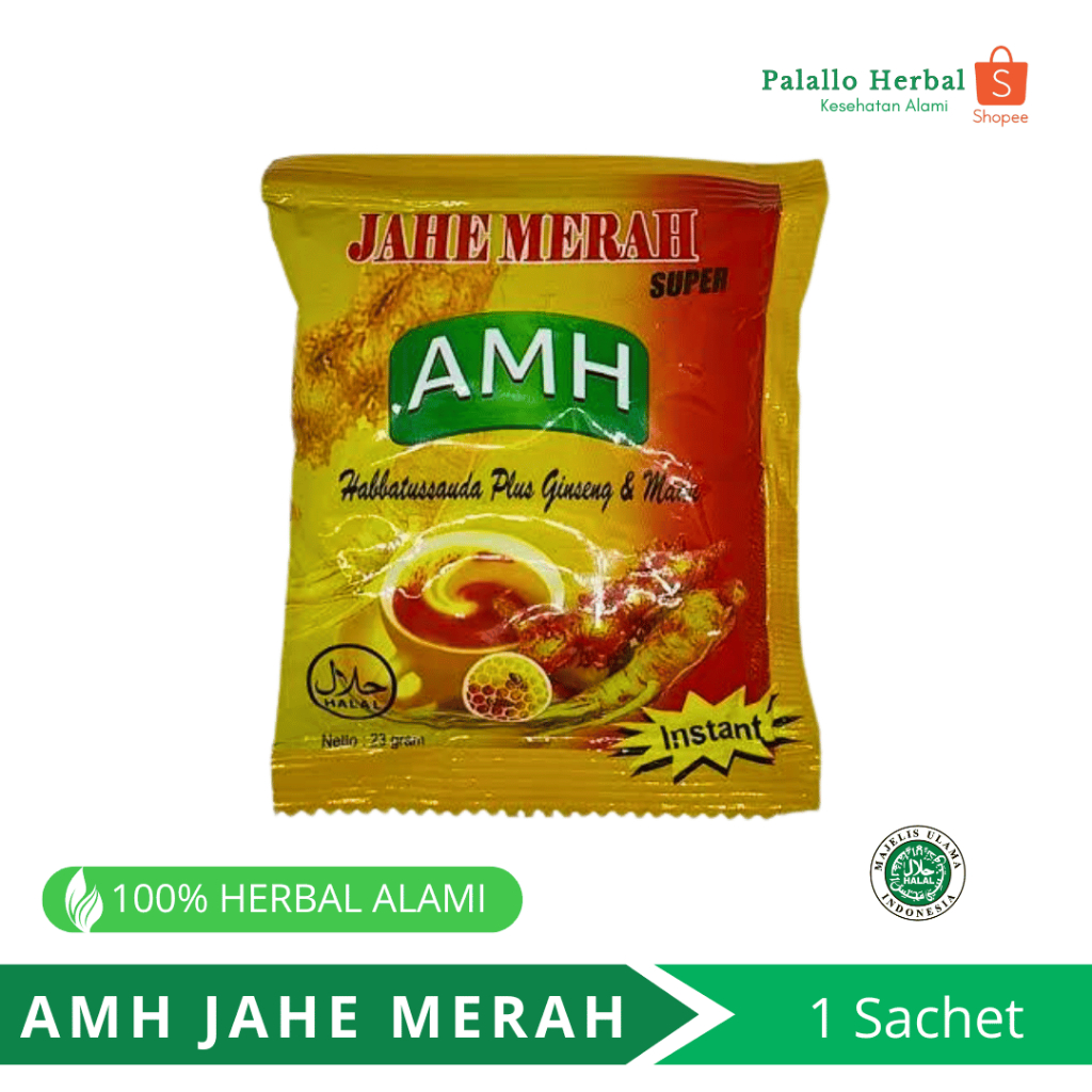 

Jahe Merah AMH ORIGINAL ( + Habbatussauda, ginseng dan madu ) Sachet