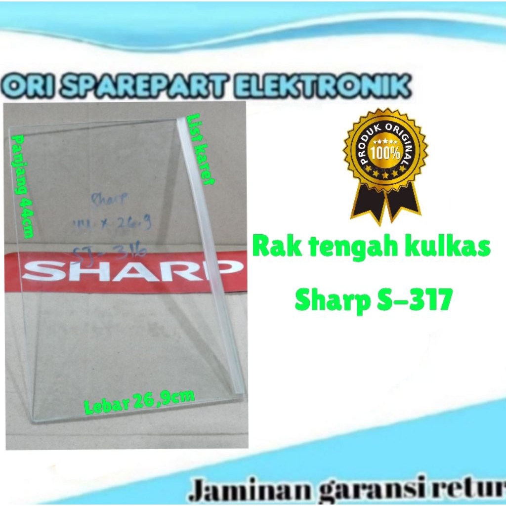 rak tengah kulkas sharp SJ-317