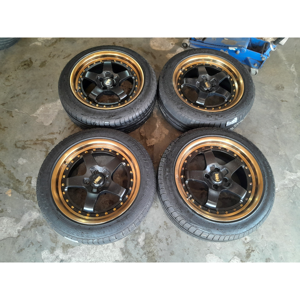 Velg mobil bekas hsr bob ring 17 pcd 4x100 + ban 215/225 50 R17