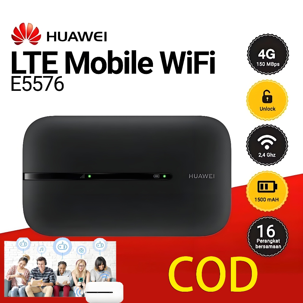 [COD] Huawei E5576/E5577 Brovi HKM XL GO IZI Mifi Modem Wifi Portable 4G Unlock All Operator Bypass 