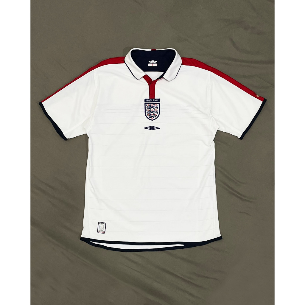 Original Umbro England Home Kit 2003 2004 2005 Jersey Bola Vintage