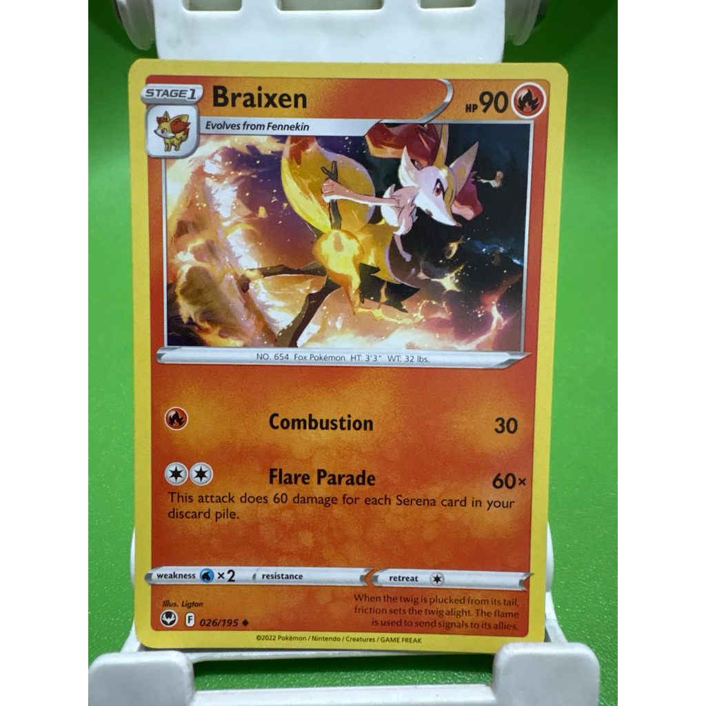 kartu pokemon original common braixen 026/195