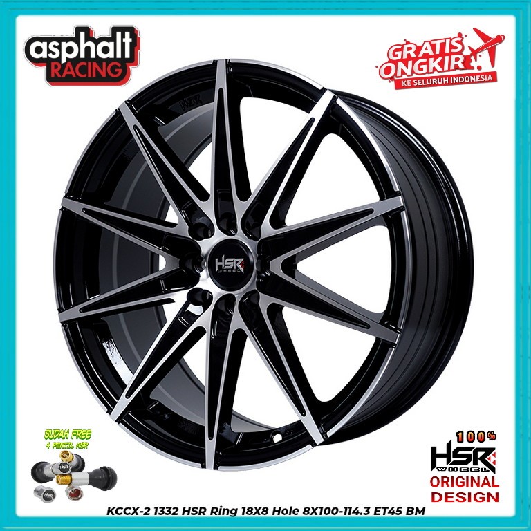 Velg Mobil Hsr RIng 18 Untuk Wuling Alvez Avanza Livina Hsr Kccx R18 Pcd 4x100/4x114,3
