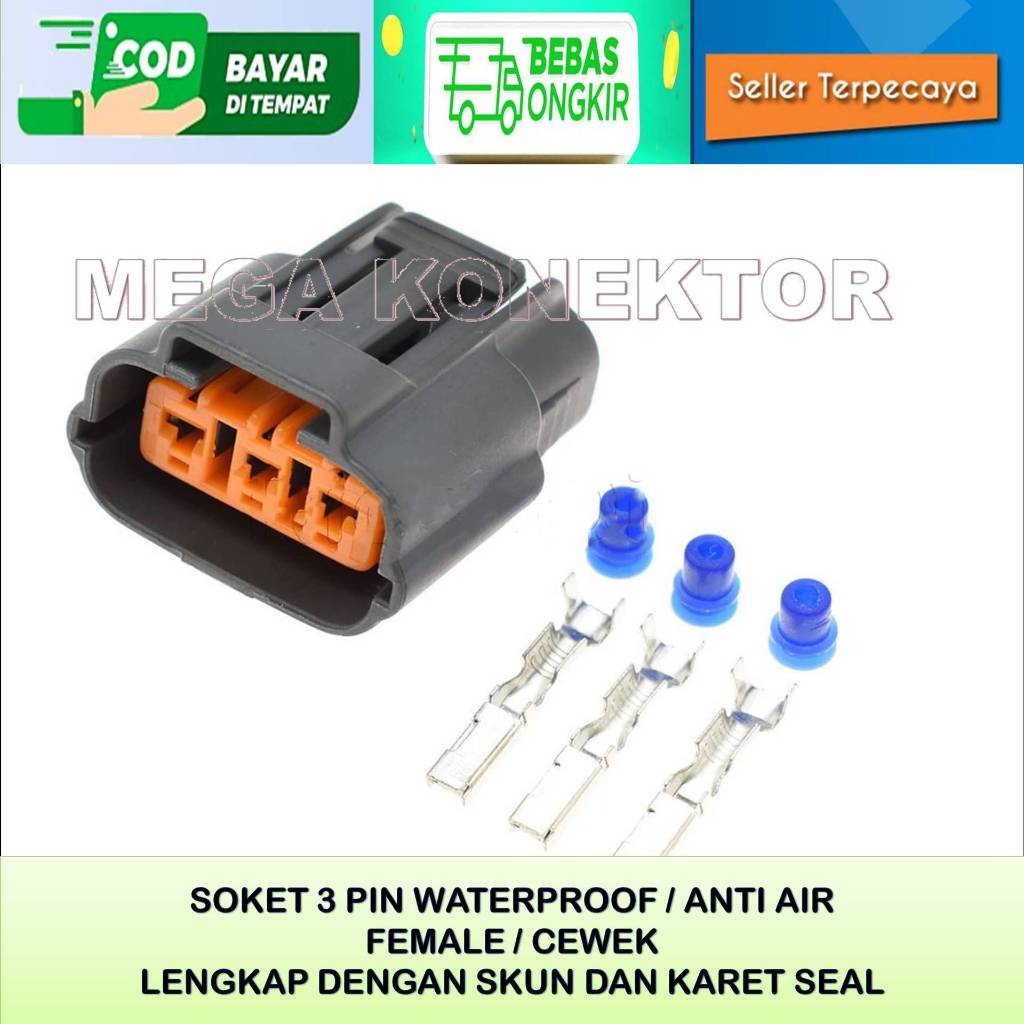 SOKET 3 PIN KOIL BUSI MOBIL-CONNECTOR-SOKET –SOKET-SOKET KABEL-SOKET KABEL-CONNECTOR-SOKET –SOKET