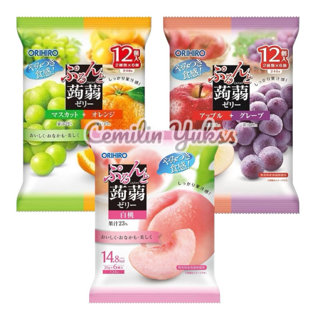 

Orihiro Apple And Grape Konjaku Jelly Pouch 240g (12Pcs) Jeli Rasa Buah Jelly Jepang Orihiro Muscat & Orange