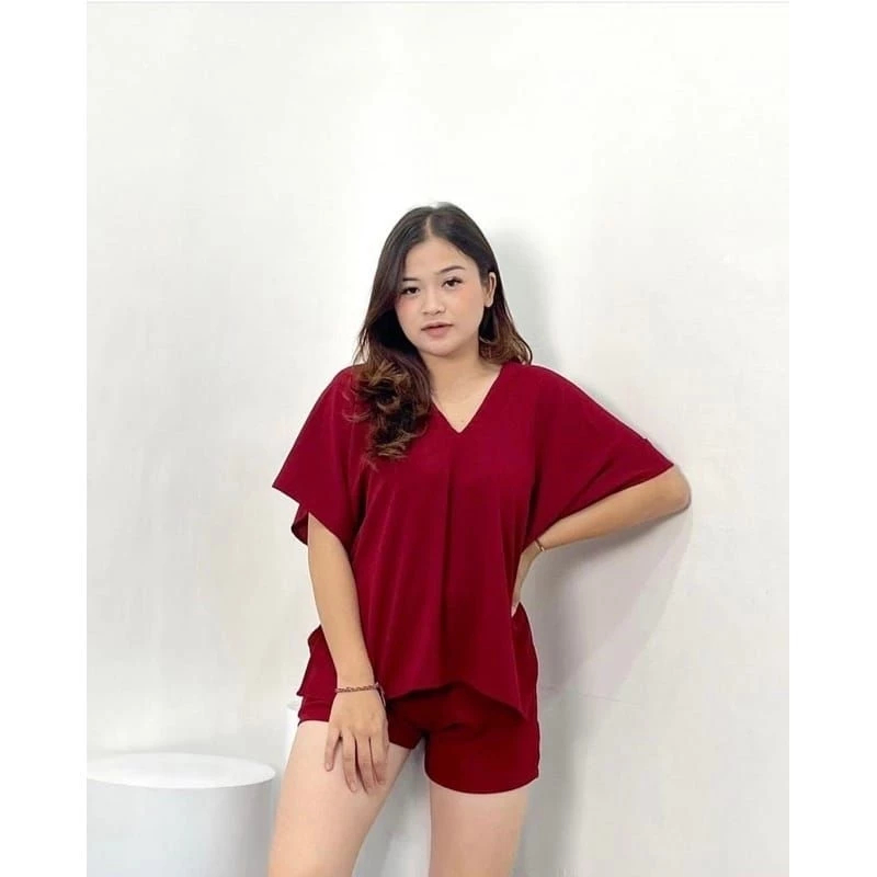 One Set Pajamas Andin Crinkel PREMIUM//Setelan Baju CRINKEL ANDIN Wanita Dewasa TERBARU