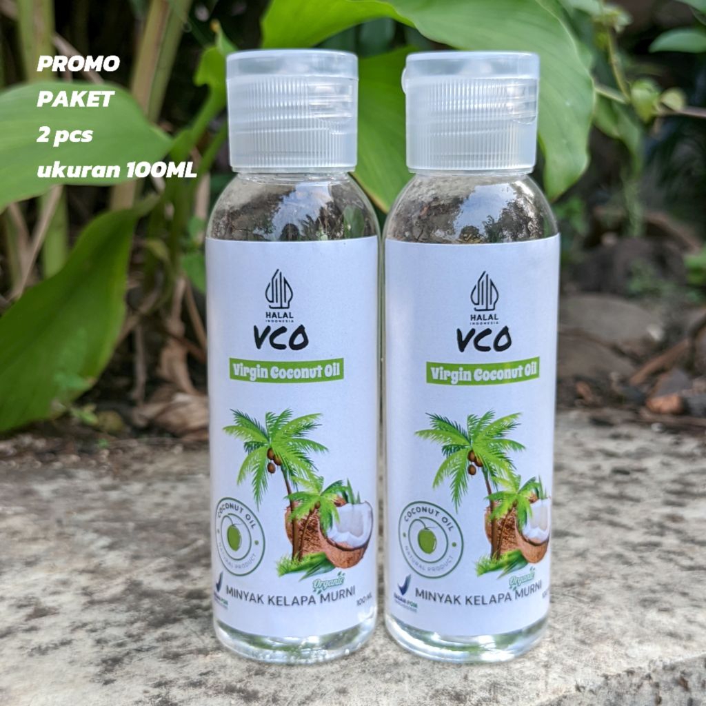

Promo Paket 2 pcs 100-ML "VCO" Minyak Kelapa Murni 100% Asli