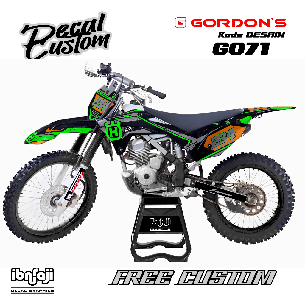 stiker decal klx gordon full bodi desain custom g071