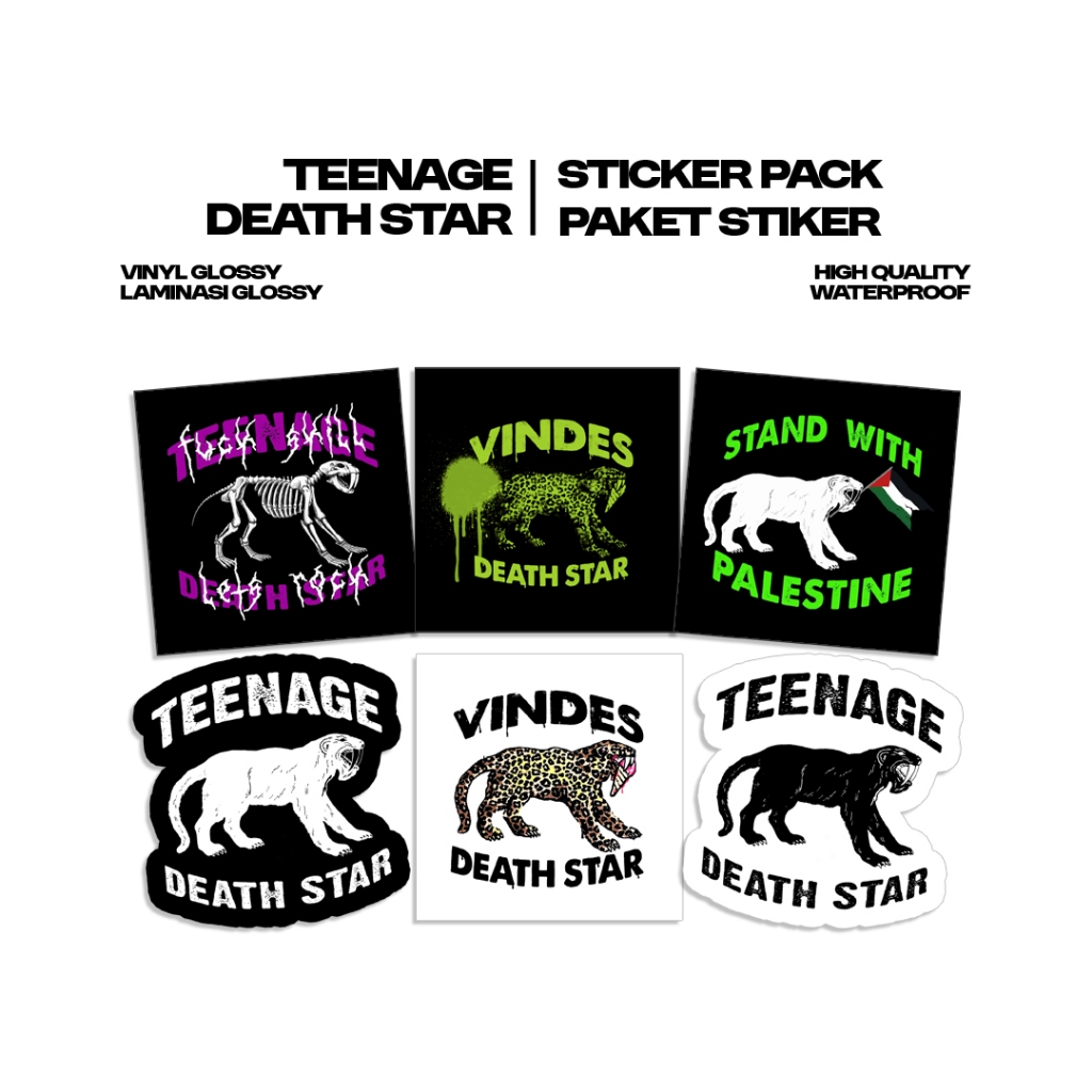 

Teenage Death Star - Sticker Pack | Stiker Band | Stiker helm | Stiker Laptop Stiker Asesthetic Stiker Band