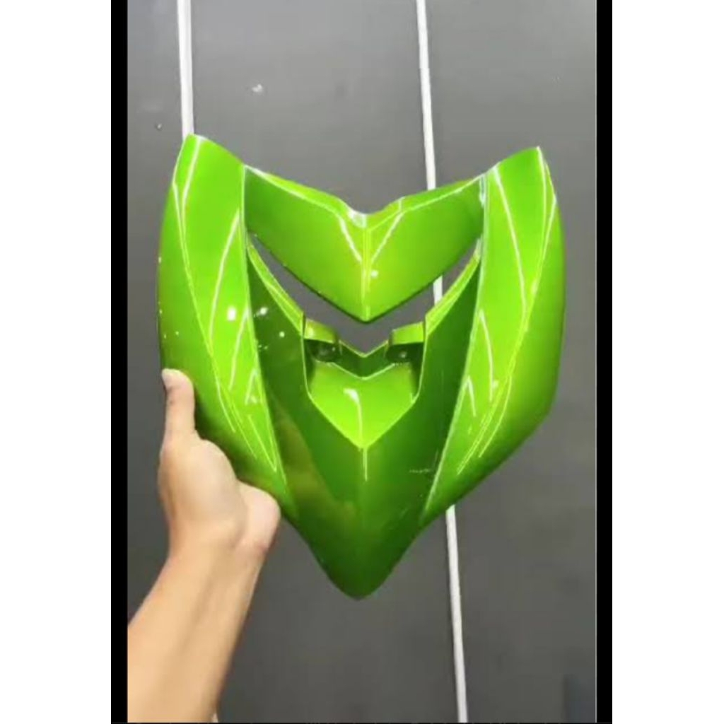 CAT mobil/motor hijau Kawasaki metalic