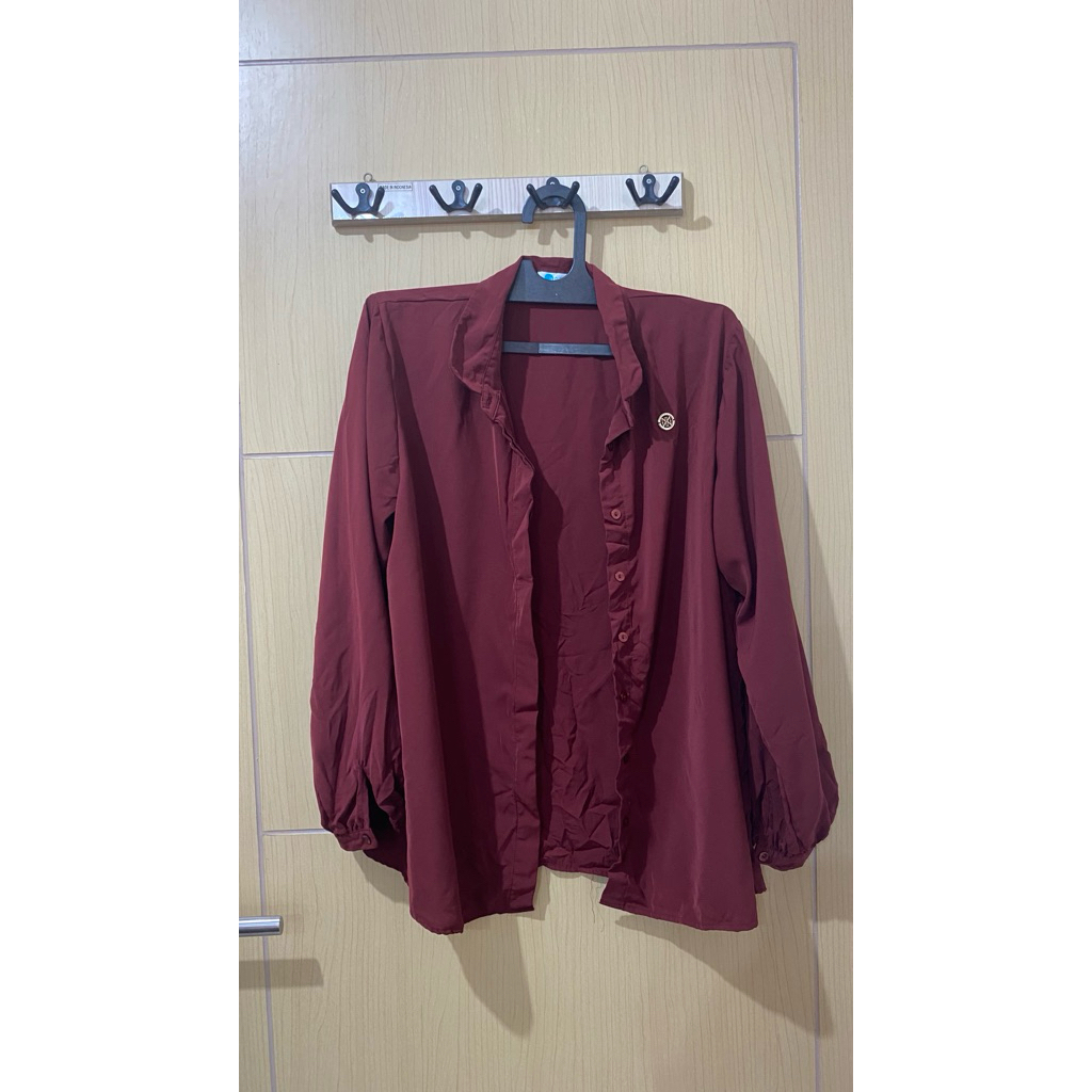 Kemeja nobby warna merahmaroon