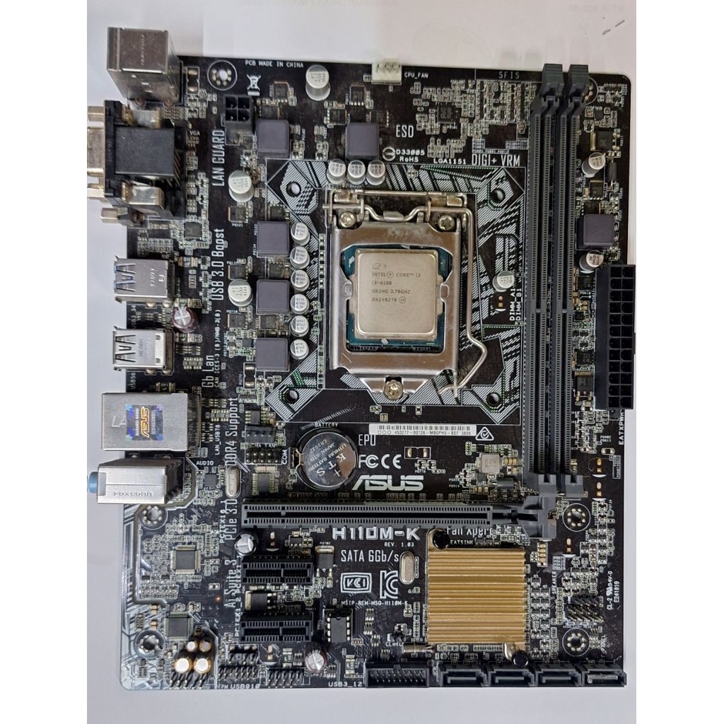 Paket procesor i5 7500/i5 6500/i3 7100/i3 6100  + Asus H110