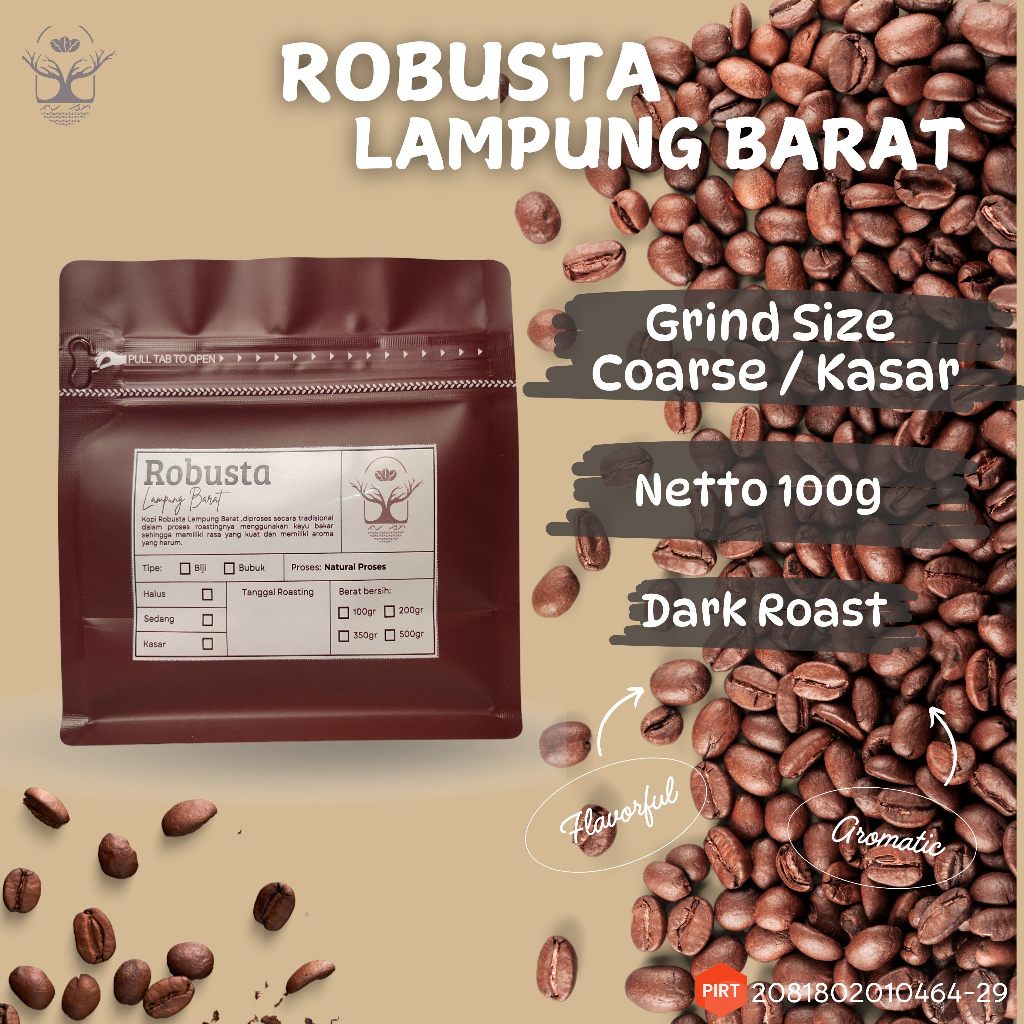 

Kopi Bubuk Murni 100% Robusta Lampung Barat 100 gram | Giling Kasar | Giling Kasar| Dark Roas | Mantap | Asli Lampung | Kopi Sumatera | Kopi Hitam | Kopi Harum dan Wangi | Kopi Asli | Kopi robusta | lampung barat |kopi strong | kopi sehat | kopi murni