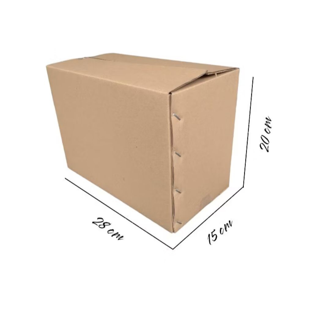 

Kardus Karton Box Ukuran 28x15x20 CM.... ST Single Wall Polos Untuk Packing Souvenir dll