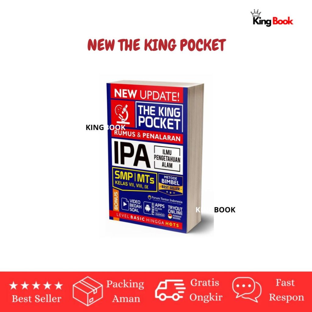 Buku New The King Pocket Rumus Dan Penalaran IPA Untuk SMP / MTs Kelas VII, VIII, IX