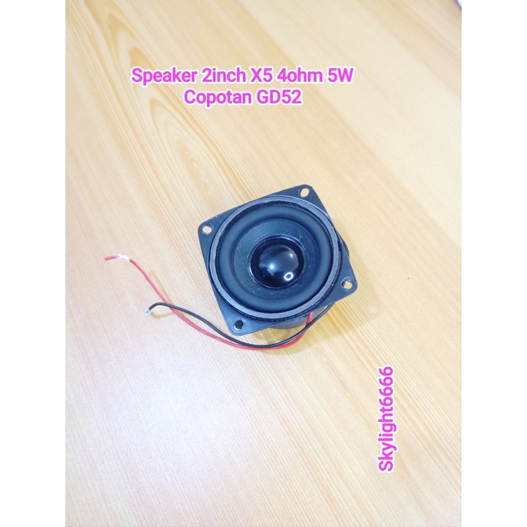 Speaker 2inch (Kotak) X5 4ohm 5W Copotan GD-52