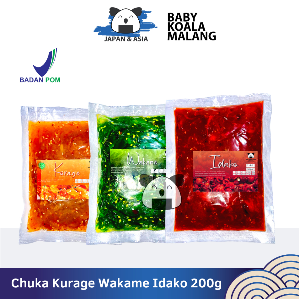 

CHUKA KURAGE Salad Ubur-Ubur 200 g | Chuka Idako Wakame│Salad Jepang -BKM