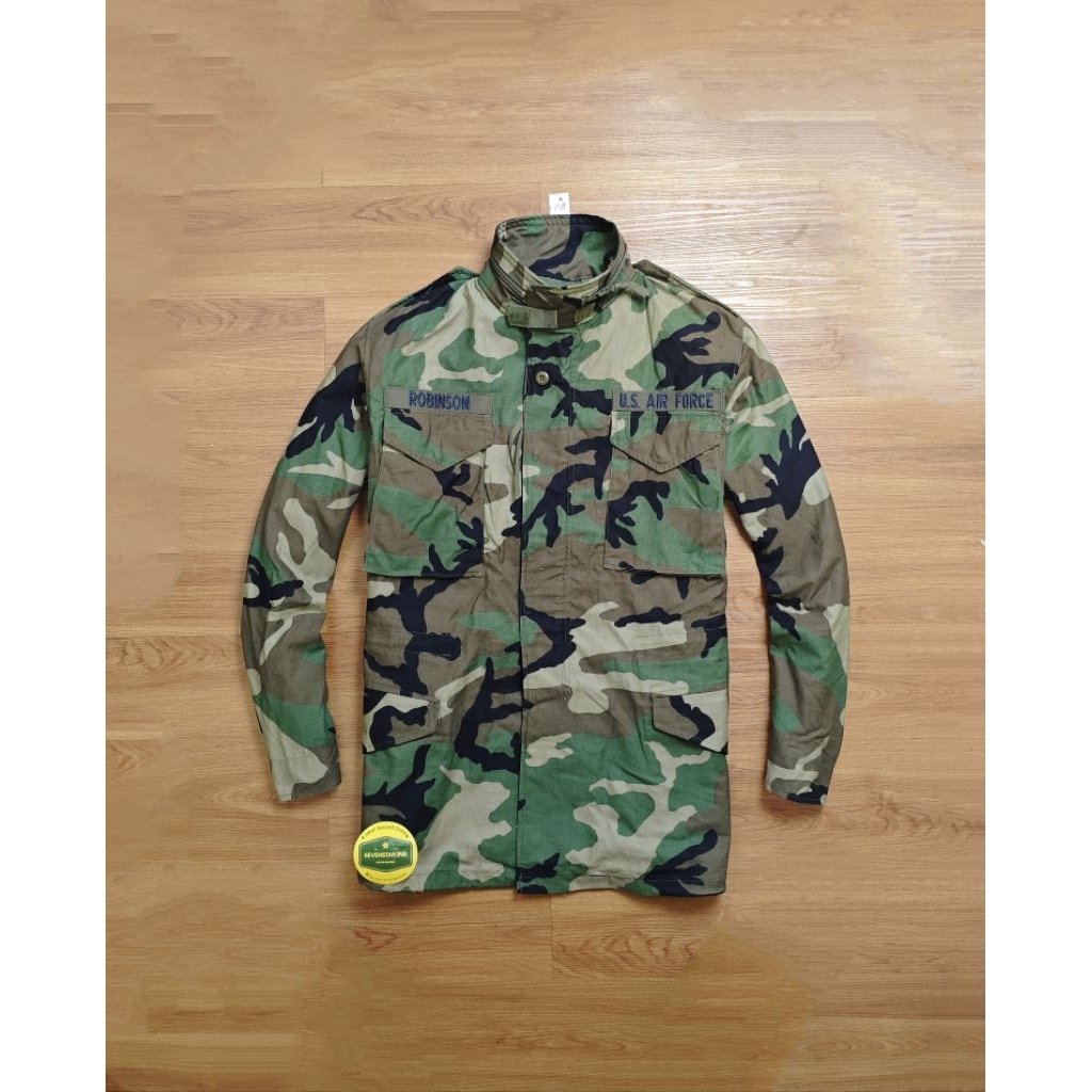 Vintage m-65 camo military canvas jacket