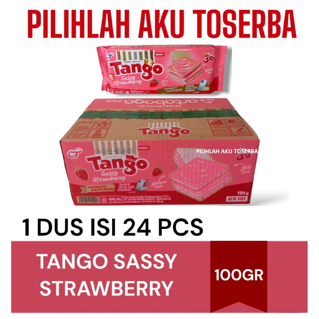 

Tango Wafer SASSY STRAWBERRY 110 gr MENJADI 100 GR - ( HARGA 1 KARTON ISI )