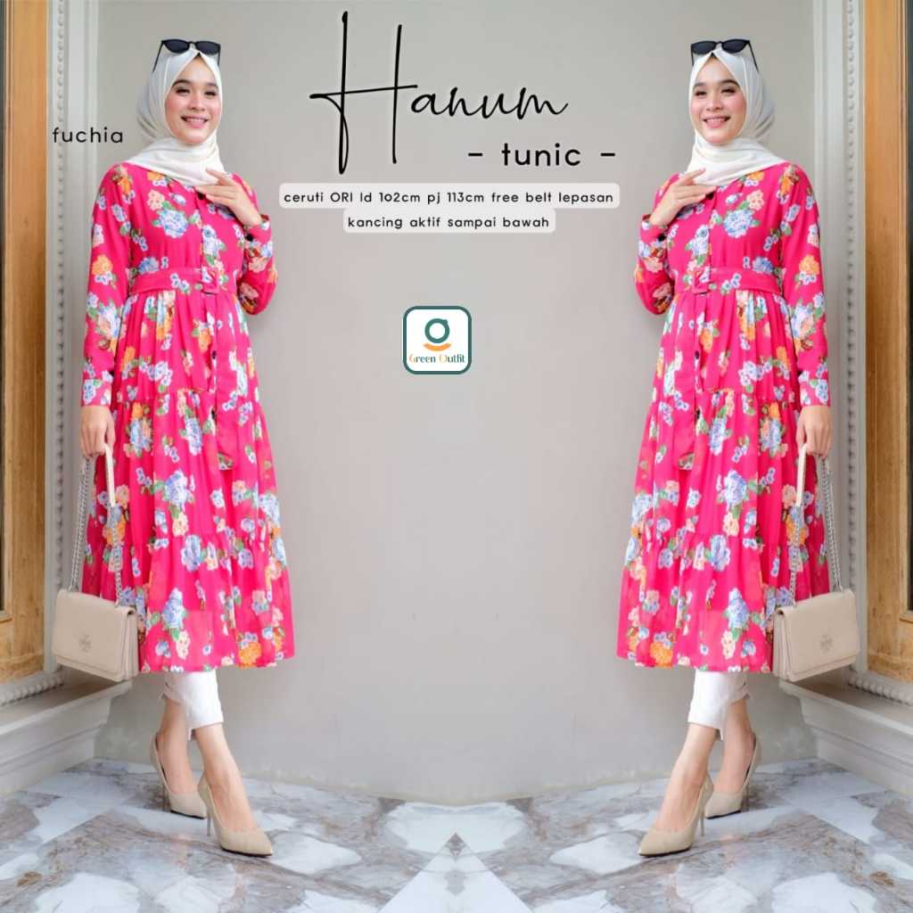 DRESS BATIK BUNGA ADEM KASUAL | DRESS JEANS MIDI | KIARA JUMBO MAXY