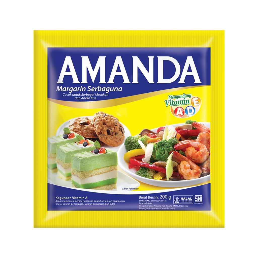 

Amanda Margarine 200 Gr / AMANDA SACHET margarin 200gr