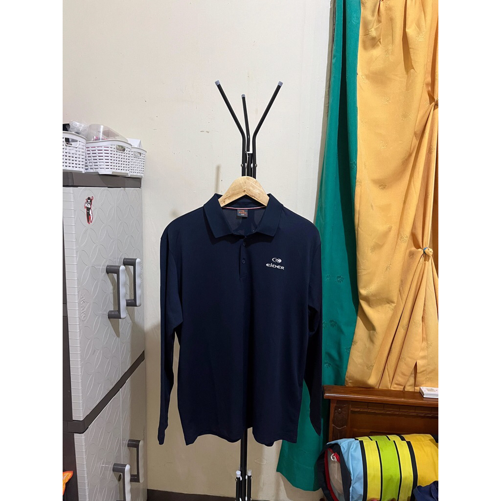 kaos kerah lengan panjang bahan jearsey EIDER original