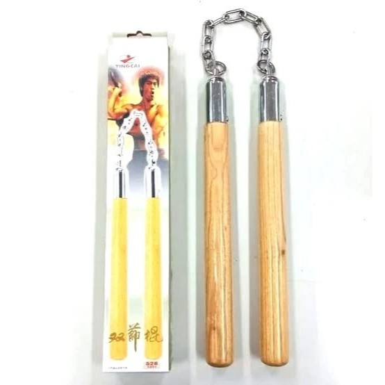 Nuchaku Double Stick Double Stik Ruyung Kayu