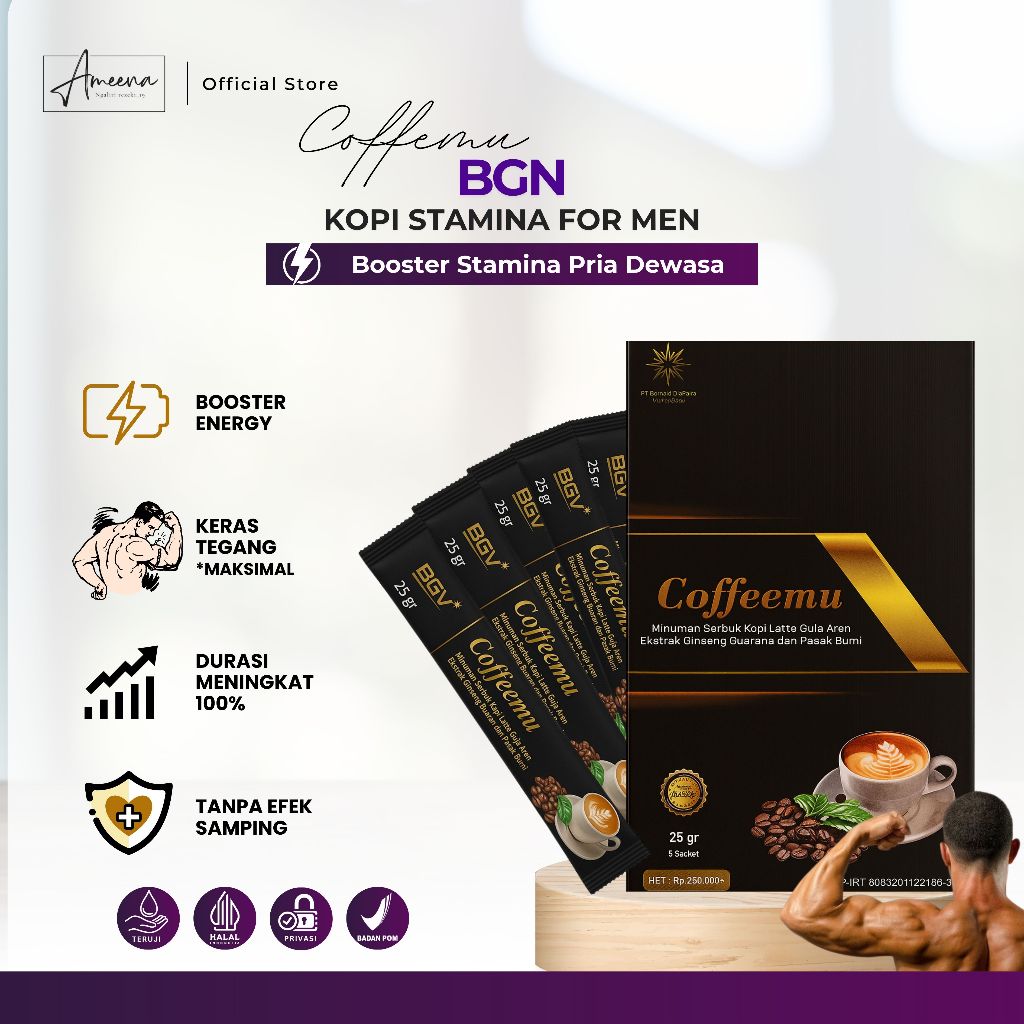 

[PROMO] COFFEMU BGN ORIGINAL KOPI GINSENG STAMINA PRIA TAHAN LAMA AMAN ( 100% BPOM & HALAL )