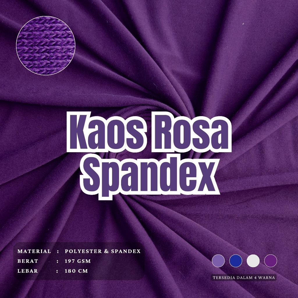 BAHAN KAIN KAOS ROSA SPANDEX POLYESTER GRADE PREMIUM BAHAN HOODIE SWEATER SWEATPANTS CARDIGAN SPORTW