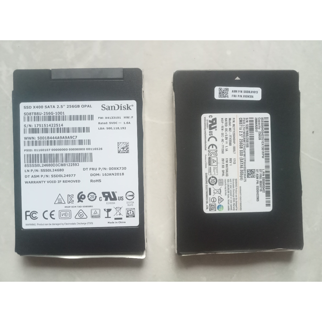 SSD SATA 2,5" Merek Sandisk Kapasitas 256GB
