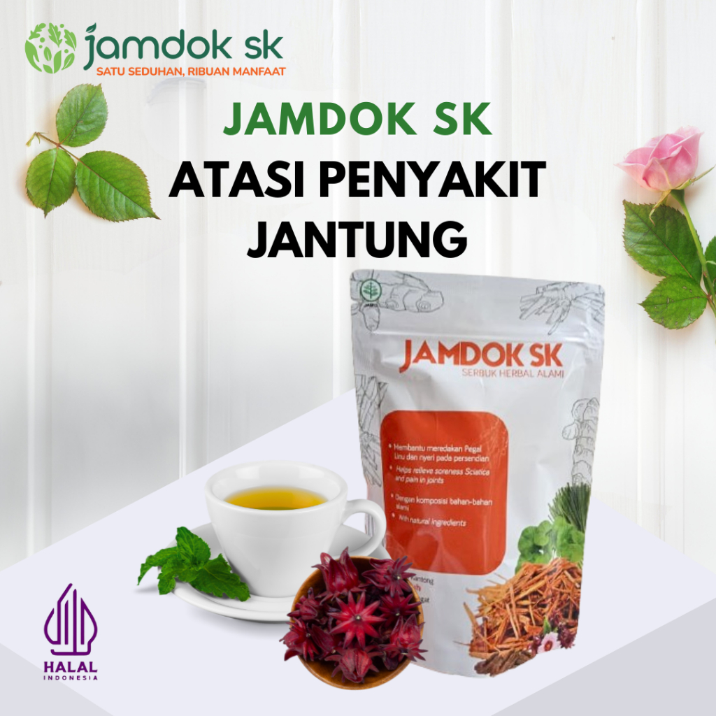 

Teh Jantung Alami JAMDOK SK – Herbal Aman untuk Jantung Sehat – Isi 20 Kantong