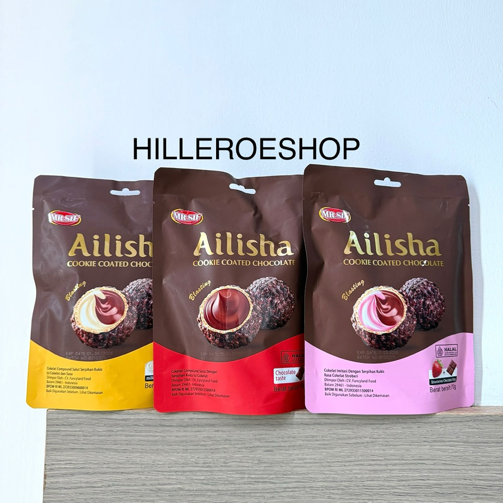 

COKLAT MR. SIF AILISHA 70GRAM BLASTING COOKIE COATED STRAWBERRY / CHOCOLATE / MILK WAFER BALL COKELAT 70GR
