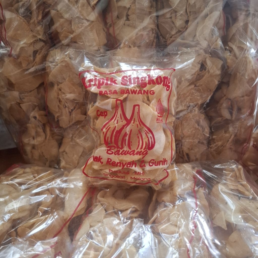 

Keripik Kripik Singkong 500gr 1000gr Cap Bawang MHI Kemasan Kecil Enak Renyah Gurih Murah