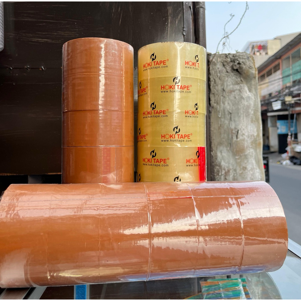 

Lakban Coklat Nawa Tape / Lakban Putih Hoki Tape 1 Slop 90 Yard