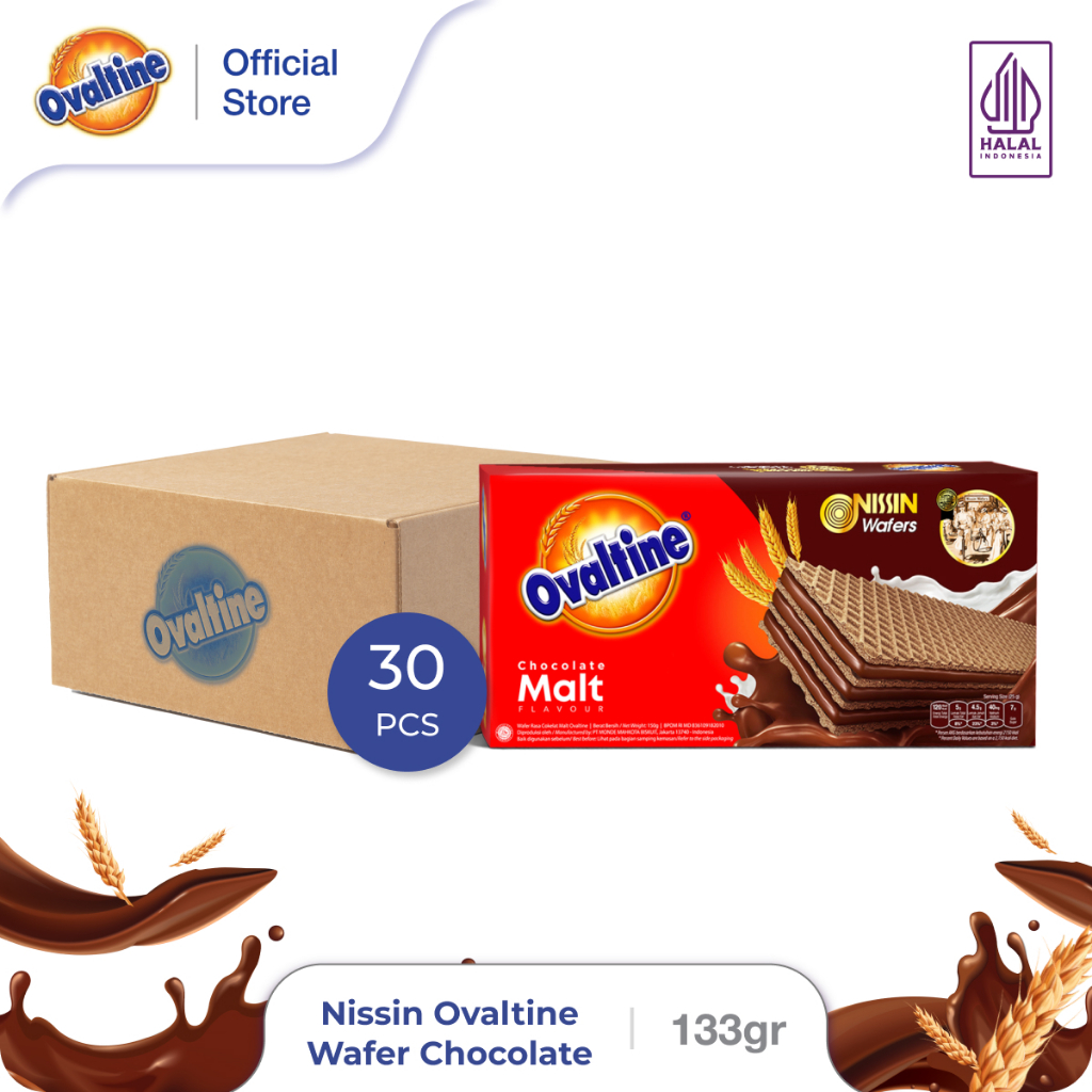 

[Karton] Nissin Ovaltine Wafer Chocolate 133g - 30pcs