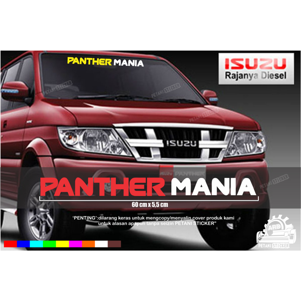 stiker panther mania kaca depan/belakang terlaris cutting stiker raja diesel