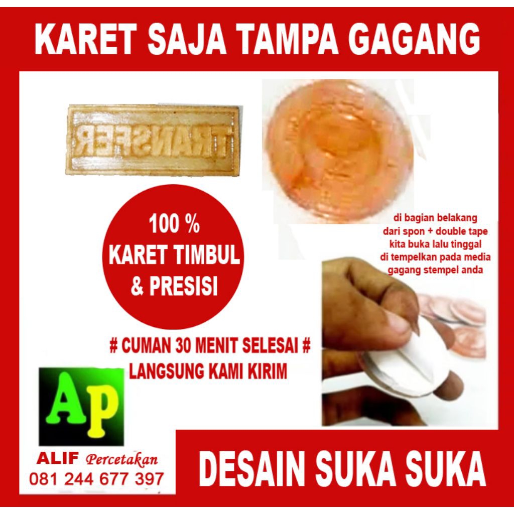 

Cetak Stempel Kayu ( karet saja )