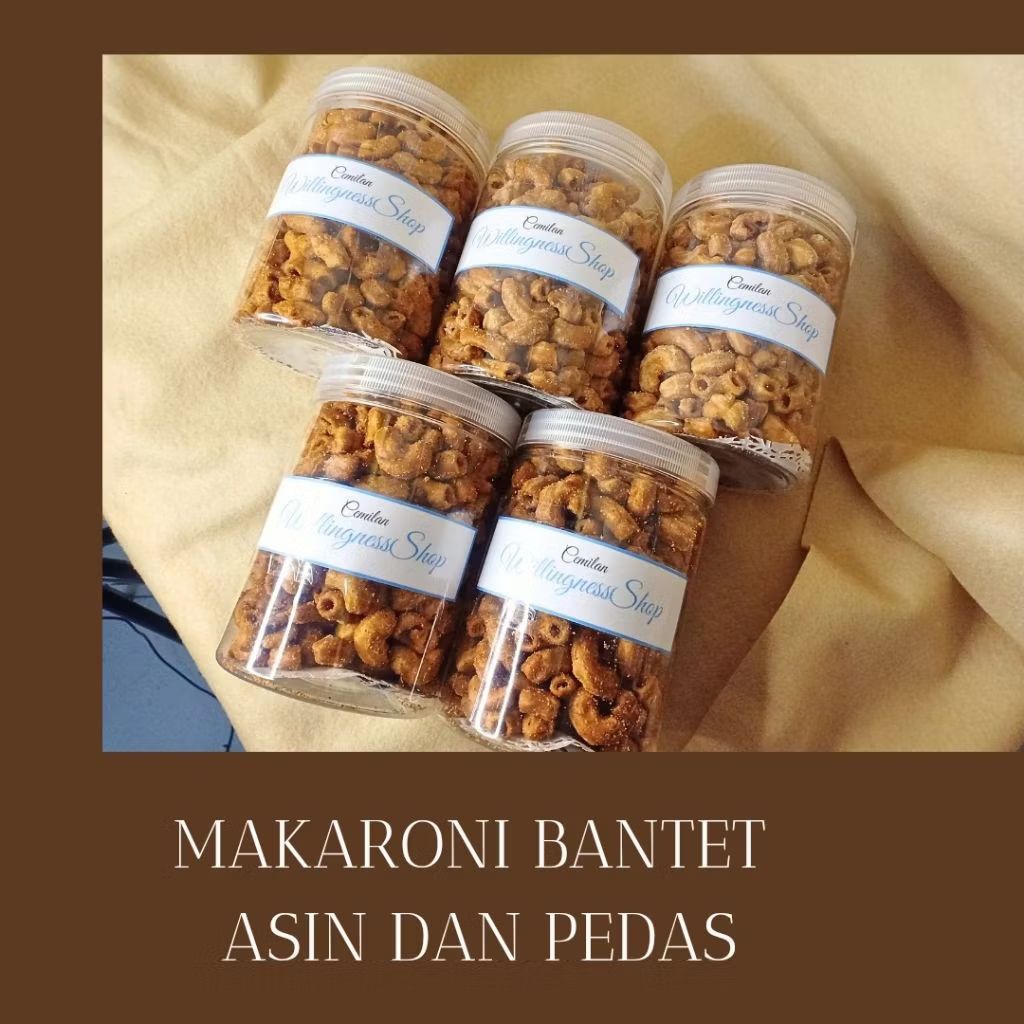 

WillingnessShop Cemilan Makaroni Bantet Asin Pedas Gurih 250 Gram