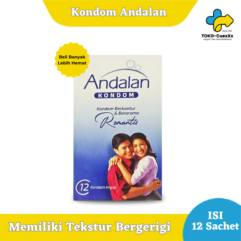 Kondom Gerigi Andalan Isi 12 Sachet - Kondom Bergerigi Beraroma Romantis