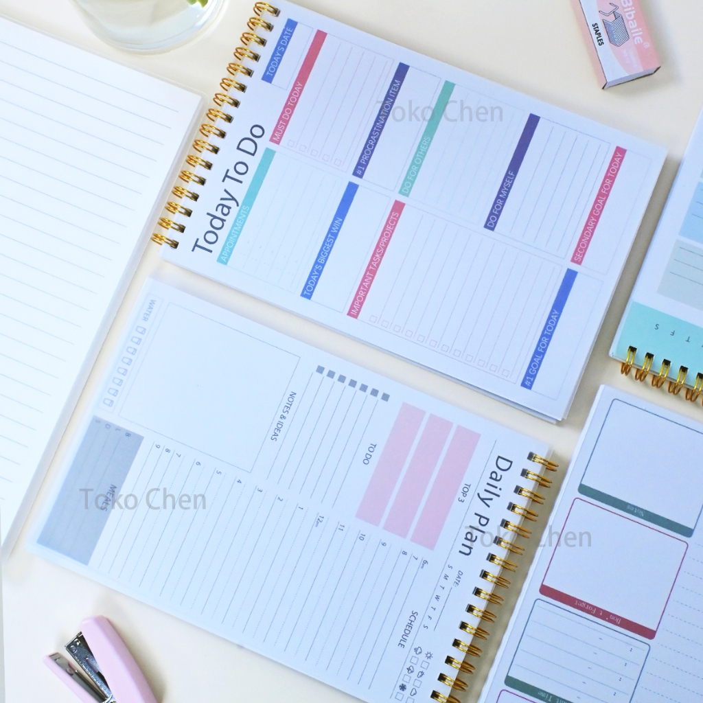 

1 PCS Buku Planner Hardcover Daily Planner weekly Planer Notebook Agenda Tahunan