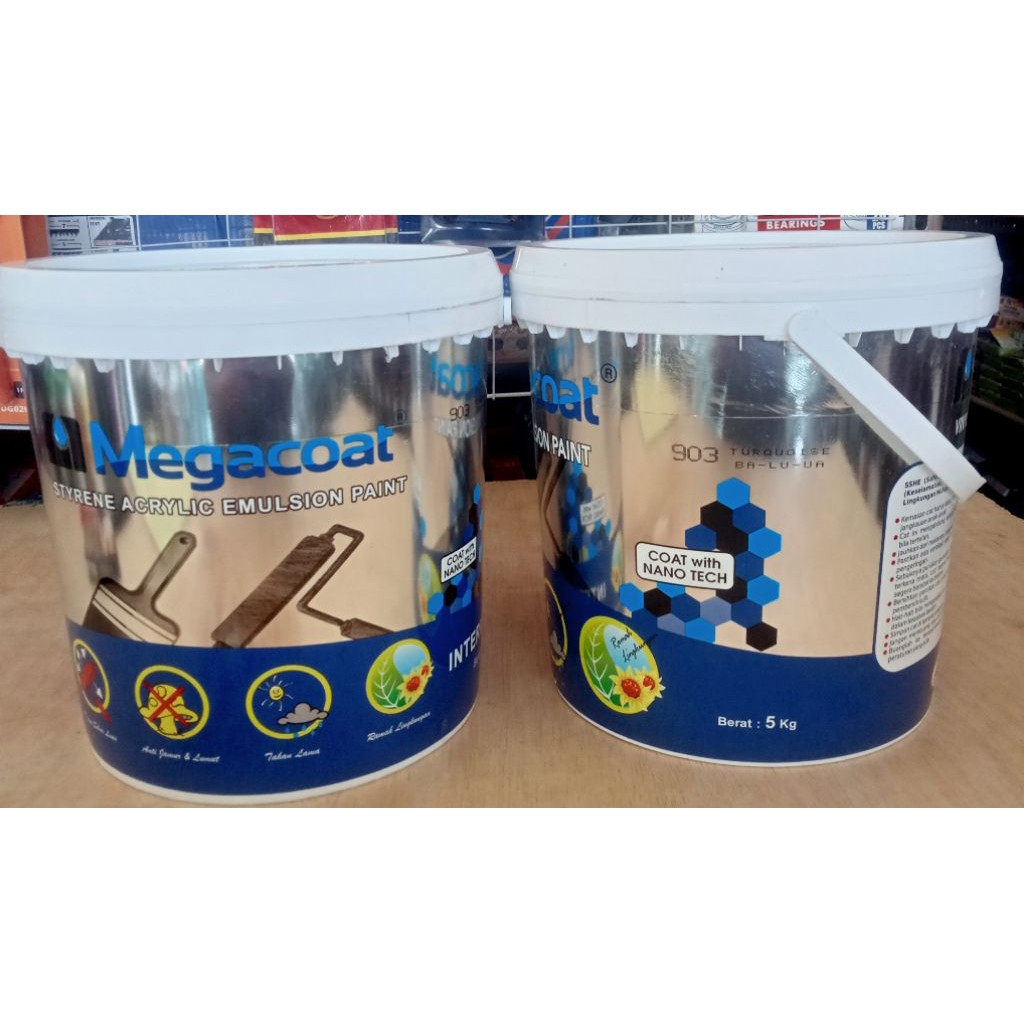 Megacoat cat tembok Luar dan dalam ruangan 5 kg