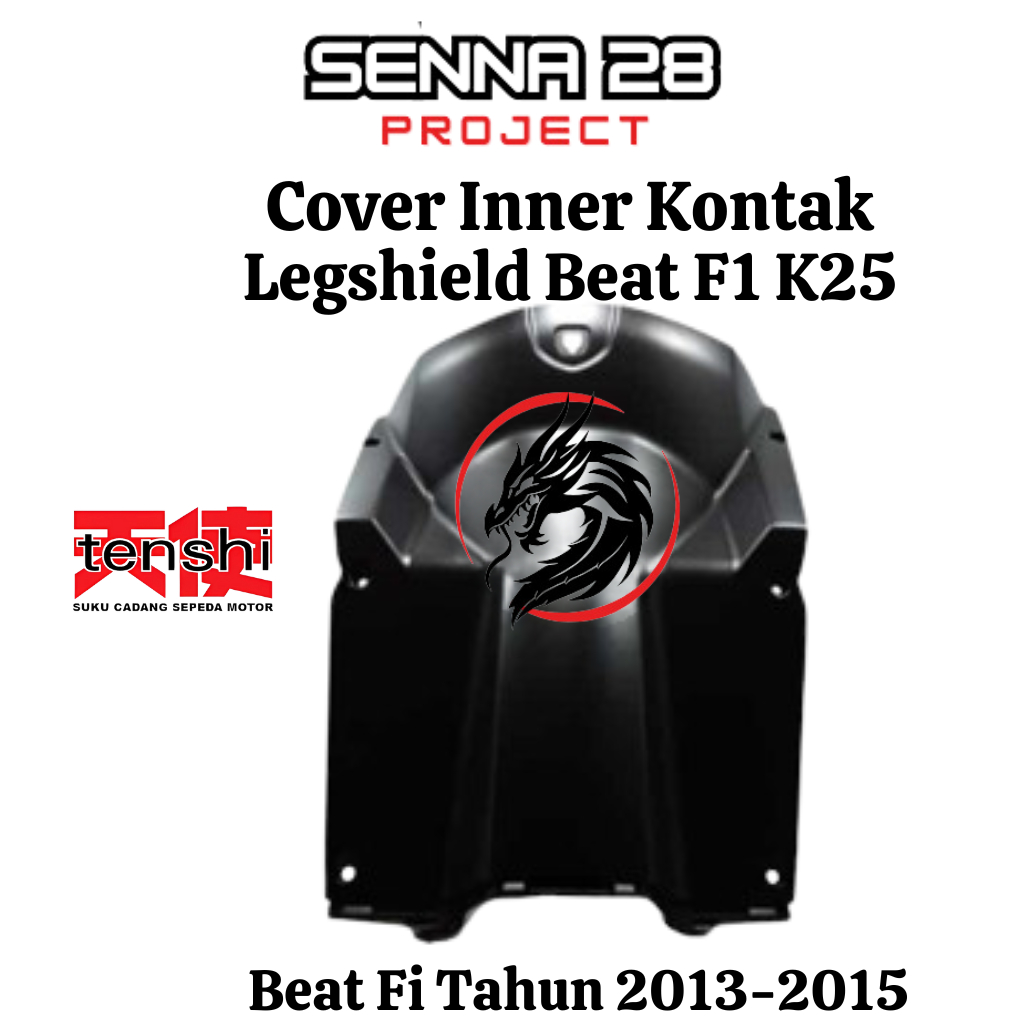 Cover inner dasbor legshield tengah dek kunci beat fi k25 thn 2013 - 2015 non original