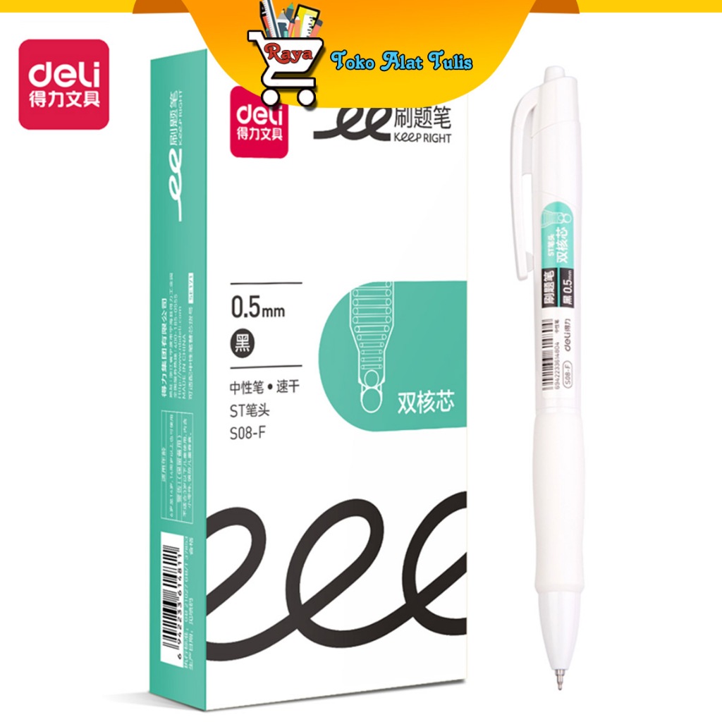 

Deli Pensil Deli Gel Pen 0.5mm S08-F dengan Teknologi ST Pen dan Dual Core untuk Tinta Cepat Kering