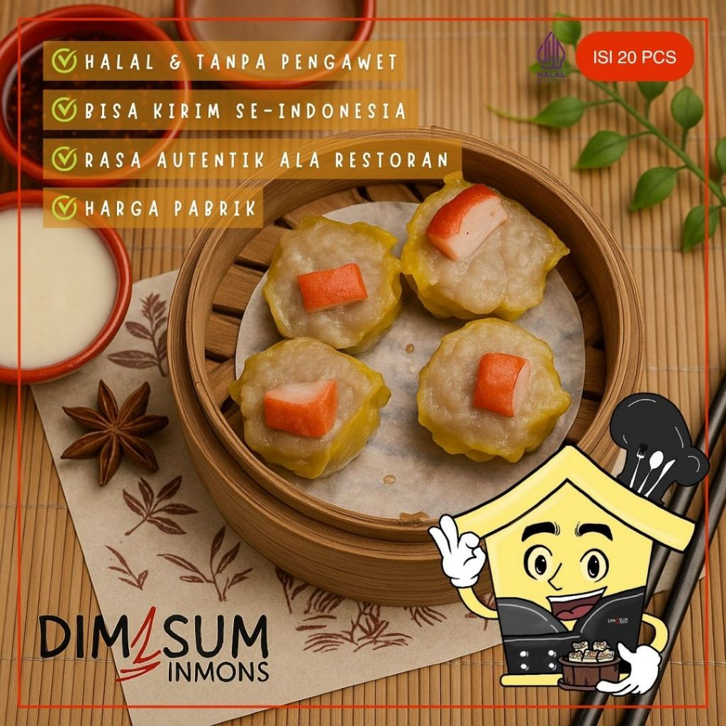 

Inmons Dimsum Ayam Halal isi 20pcs - Siomay Kepiting Premium Frozen Food harga reseller