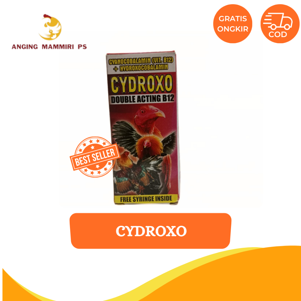 CYDROXO - Obat Ayam (10ml) Double Acting B12 Injeksi