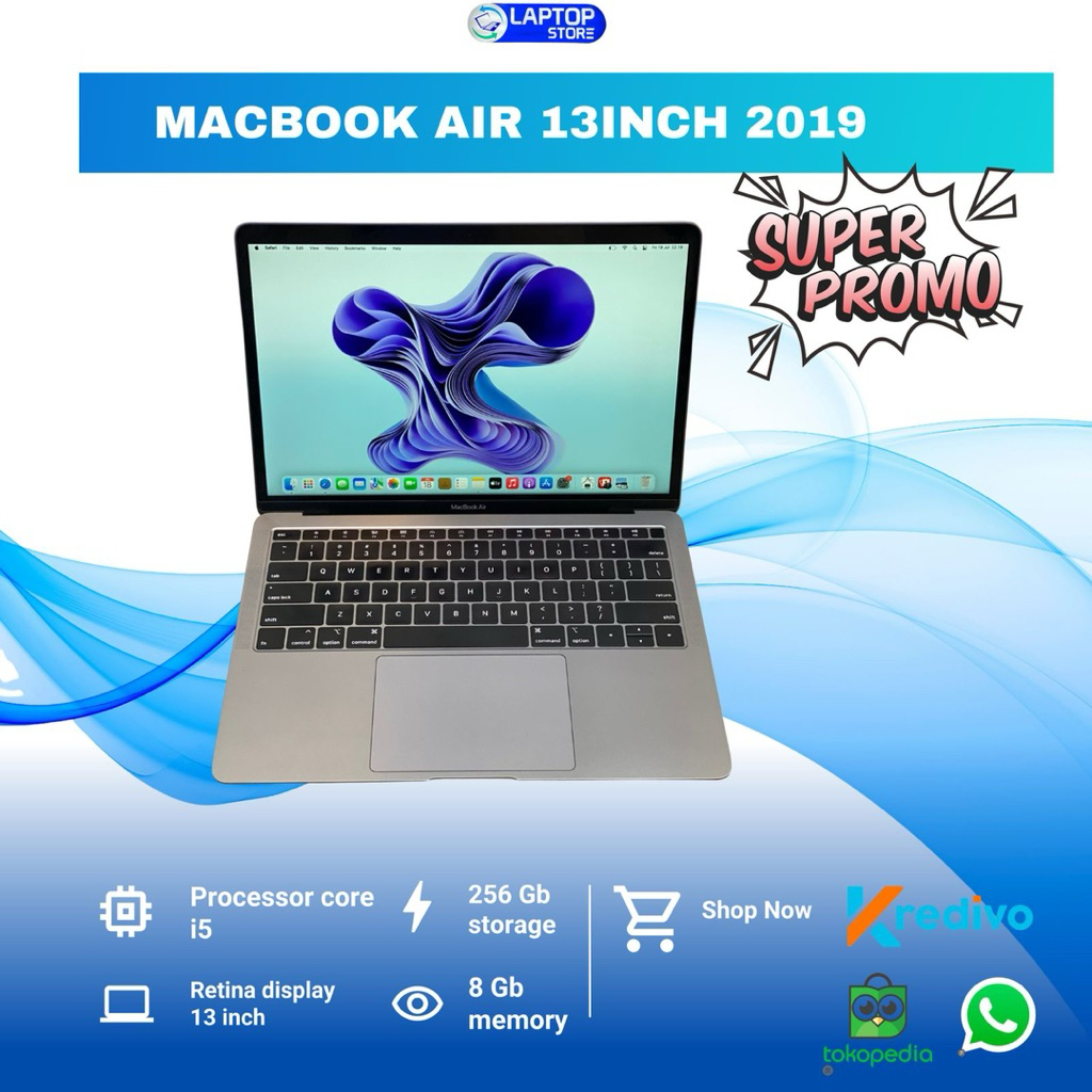 Macbook Air Retina 13inch 2019 Ram 8Gb Ssd 128Gb- 256Gb