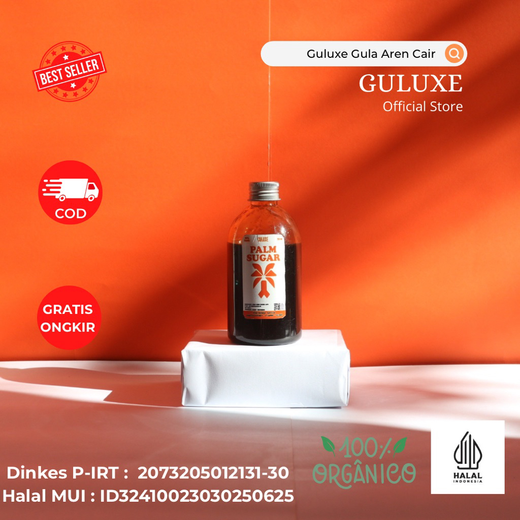

Guluxe Gula Aren Cair / Syrup Palm Sugar Organik / Aren Sugar Liquid Premium Quality 250 ML