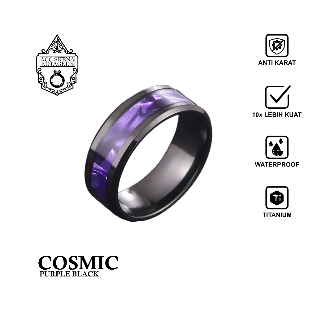 Sylviana723 Cincin Pria Wanita Anti Karat Anti Luntur Anti Air Mewah Elegan Skena Unik Estetik